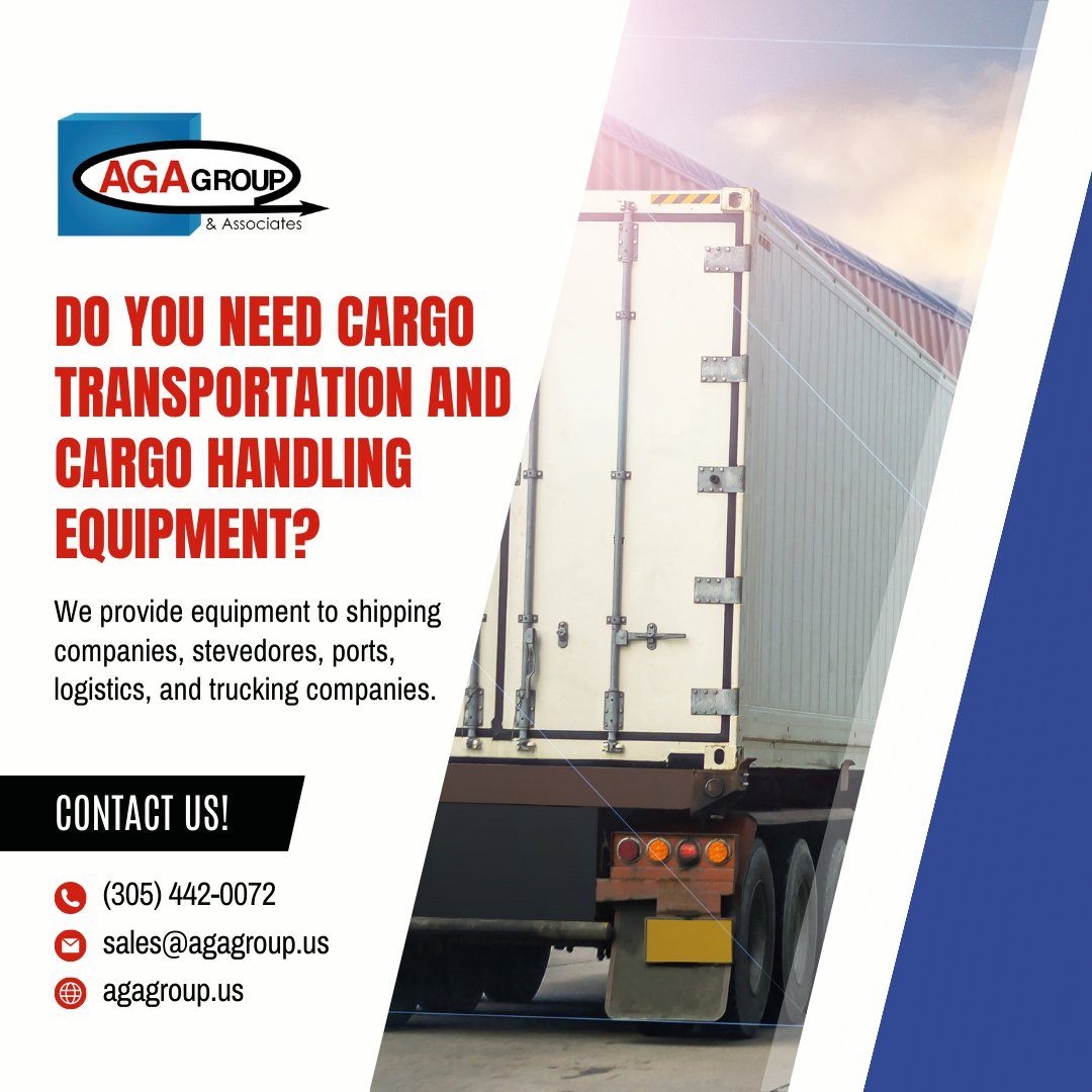 AGAgroupMiami's tweet photo. 🚢Seeking reliable cargo equipment? Look no further! We cater to shipping companies, stevedores, ports, logistics, and trucking companies. Find the perfect equipment for your needs and elevate your operations.📦 #CargoEquipment #LogisticsSolutions #CargoHandling https://t.co/J4gRjaB47Q
