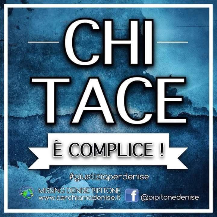 #DenisePipitone #MissingDenise #Italia #Sicilia #MazaradelVallo 
⚠️Chi sa PARLI !!!!  
NON SIATE COMPLICI DEL RAPIMENTO DI UNA BAMBINA ⚠️🆘🇮🇹