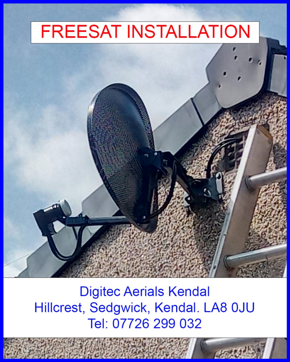 DigiTecAerials1's tweet image. Freesat Satellite Dish Installation to a House in Kendal LA9. digitec-aerials.co.uk/kendal-tv-aeri… #freesat #freesatinstallers #satellitedishinstallation #kendal goo.gl/maps/z1C8esbo2…