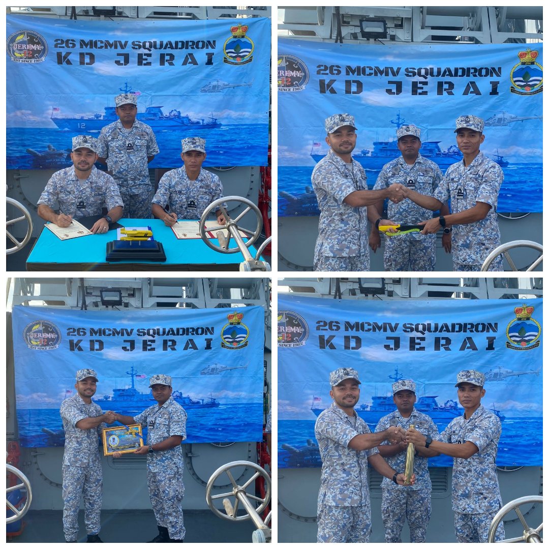 KD JERAI (@kd_jerai12) on Twitter photo 'MAJLIS SERAH TERIMA TUGAS PEGAWAI SELAM RANJAU KD JERAI'
Serah terima tugas Pegawai Selam Ranjau telah disempurnakan oleh Pegawai Memerintah KD JERAI pada 21 Jul 23.
Selamat maju jaya dan tahniah diucapkan.
<a href="/KDMAHAMIRU/">KD MAHAMIRU</a>
<a href="/tldm_rasmi/">Royal Malaysian Navy</a> 'MAJLIS SERAH TERIMA TUGAS PEGAWAI SELAM RANJAU KD JERAI'
Serah terima tugas Pegawai Selam Ranjau telah disempurnakan oleh Pegawai Memerintah KD JERAI pada 21 Jul 23.
Selamat maju jaya dan tahniah diucapkan.
<a href="/KDMAHAMIRU/">KD MAHAMIRU</a>
<a href="/tldm_rasmi/">Royal Malaysian Navy</a>