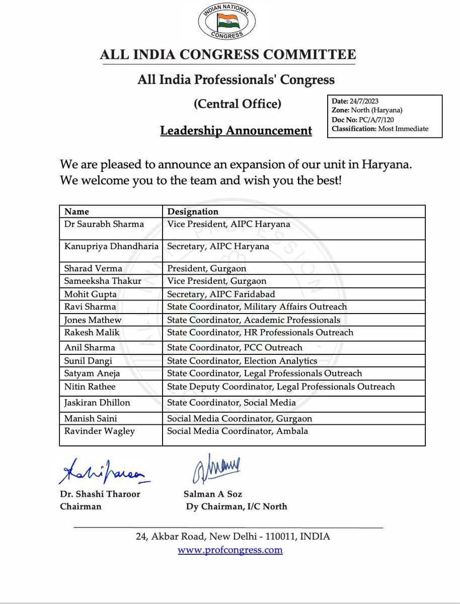 ProfCong's tweet image. Organisation Announcement

#ProfessionalsForProgress