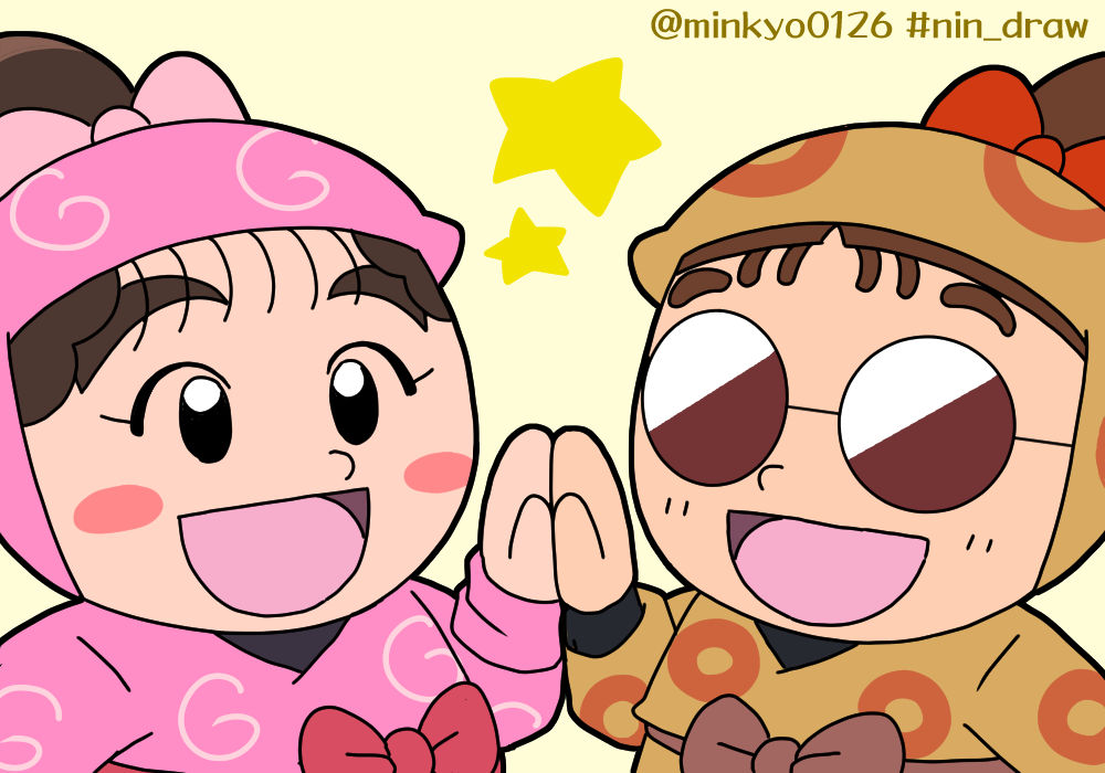 nin_draw おシゲちゃんと山ぶ鬼。 ずっと仲良しでいて欲しい。