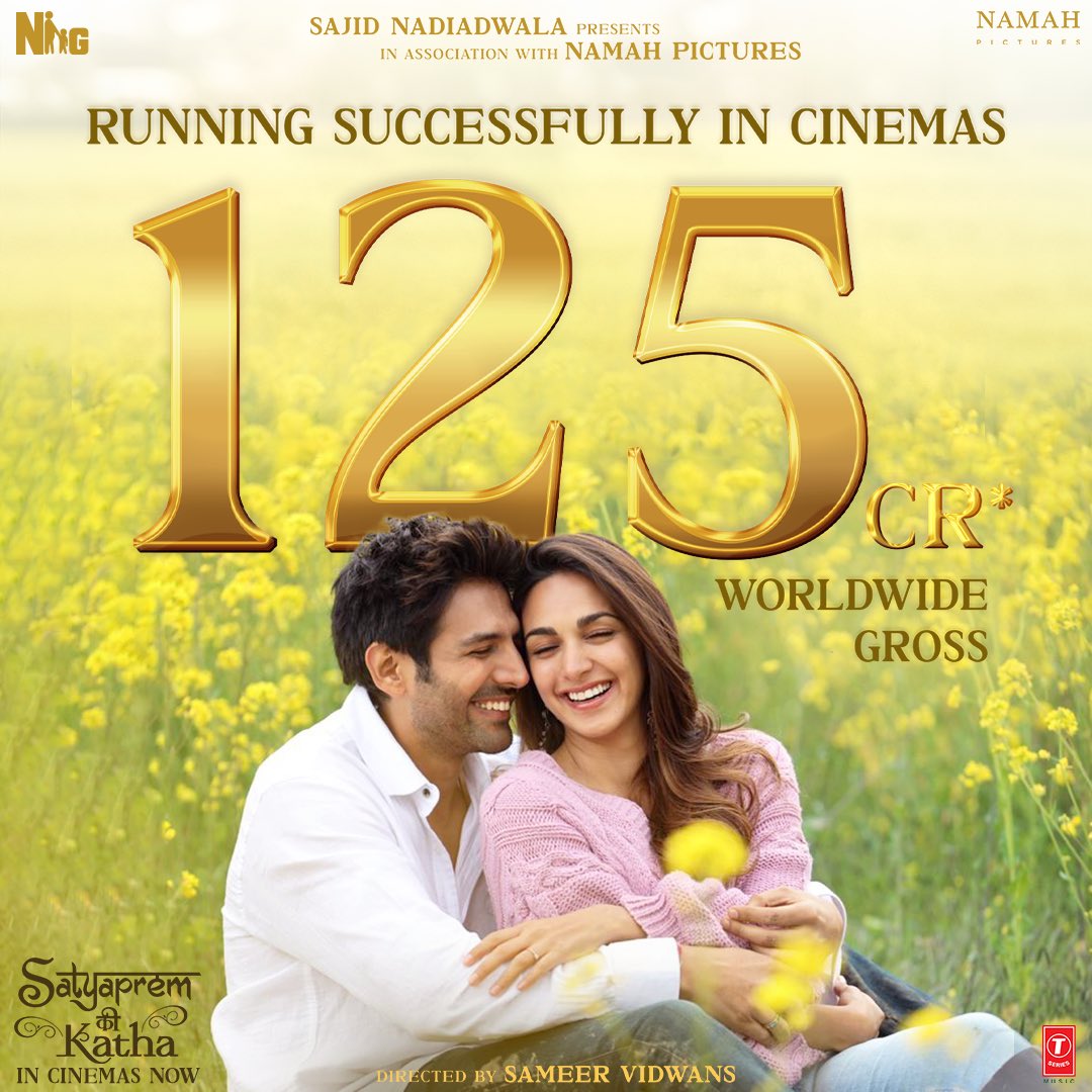 Kishor Arora (@kishorarora19) on Twitter photo Pure love has taken over all hearts worldwide! Thank you for the love! 🤍✨
#SatyaPremKiKatha Running Successfully in theatres
Book your tickets!
bookmy.show/SatyapremKiKat…
#SajidNadiadwala
<a href="/TheAaryanKartik/">Kartik Aaryan</a> <a href="/advani_kiara/">Kiara Advani</a> <a href="/sameervidwans/">Sameer Vidwans । समीर विद्वांस</a> <a href="/shareenmantri/">Shareen Mantri Kedia</a> <a href="/karandontsharma/">karandontsharma</a> Pure love has taken over all hearts worldwide! Thank you for the love! 🤍✨
#SatyaPremKiKatha Running Successfully in theatres
Book your tickets!
bookmy.show/SatyapremKiKat…
#SajidNadiadwala
<a href="/TheAaryanKartik/">Kartik Aaryan</a> <a href="/advani_kiara/">Kiara Advani</a> <a href="/sameervidwans/">Sameer Vidwans । समीर विद्वांस</a> <a href="/shareenmantri/">Shareen Mantri Kedia</a> <a href="/karandontsharma/">karandontsharma</a>