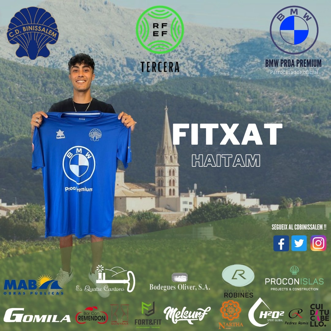 Arriba amb moltes ganes de fer-se un lloc en el centre de camp del Bini i consolidar-se a la categoria. HAITAM, 21 anys, força, lluita i polivalència. Benvingut Haitam!!! 💪💪💙💙
