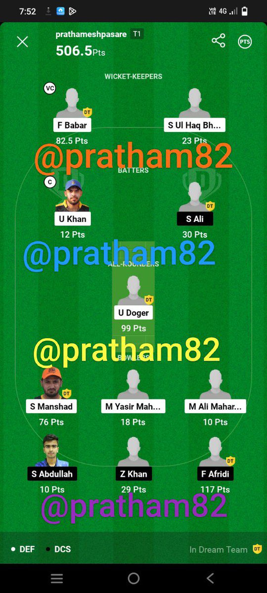 Hashtagcric82's tweet photo. @dream11champ321 @madhavsharma #dream11 #freeteam #noprime https://t.co/1VFsZUY9H8