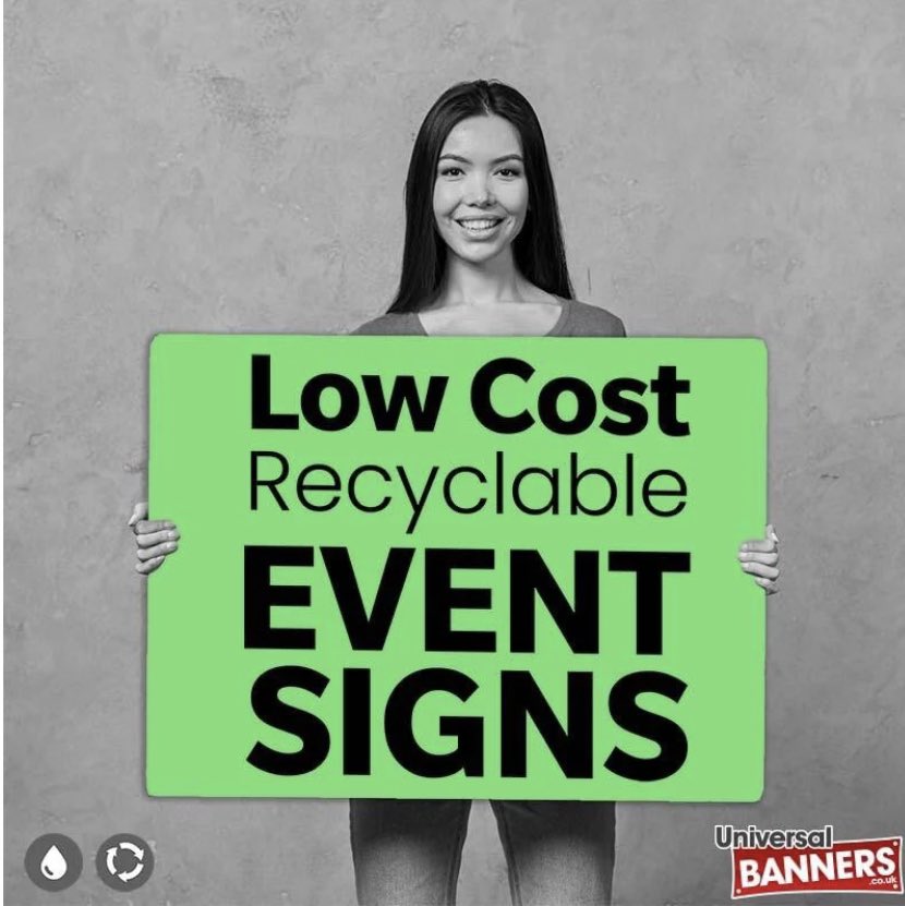 UniversalBanner's tweet image. Get your next event noticed with our low cost , recycle event signage! Order online:  universalbanners.co.uk/low-cost-event…  #eventsignage #sigange #correxsigns #placards #boardprinting #events #thisweekend #madeintheuk🇬🇧 #getnoticed #correxprinting #WorcestershireHour