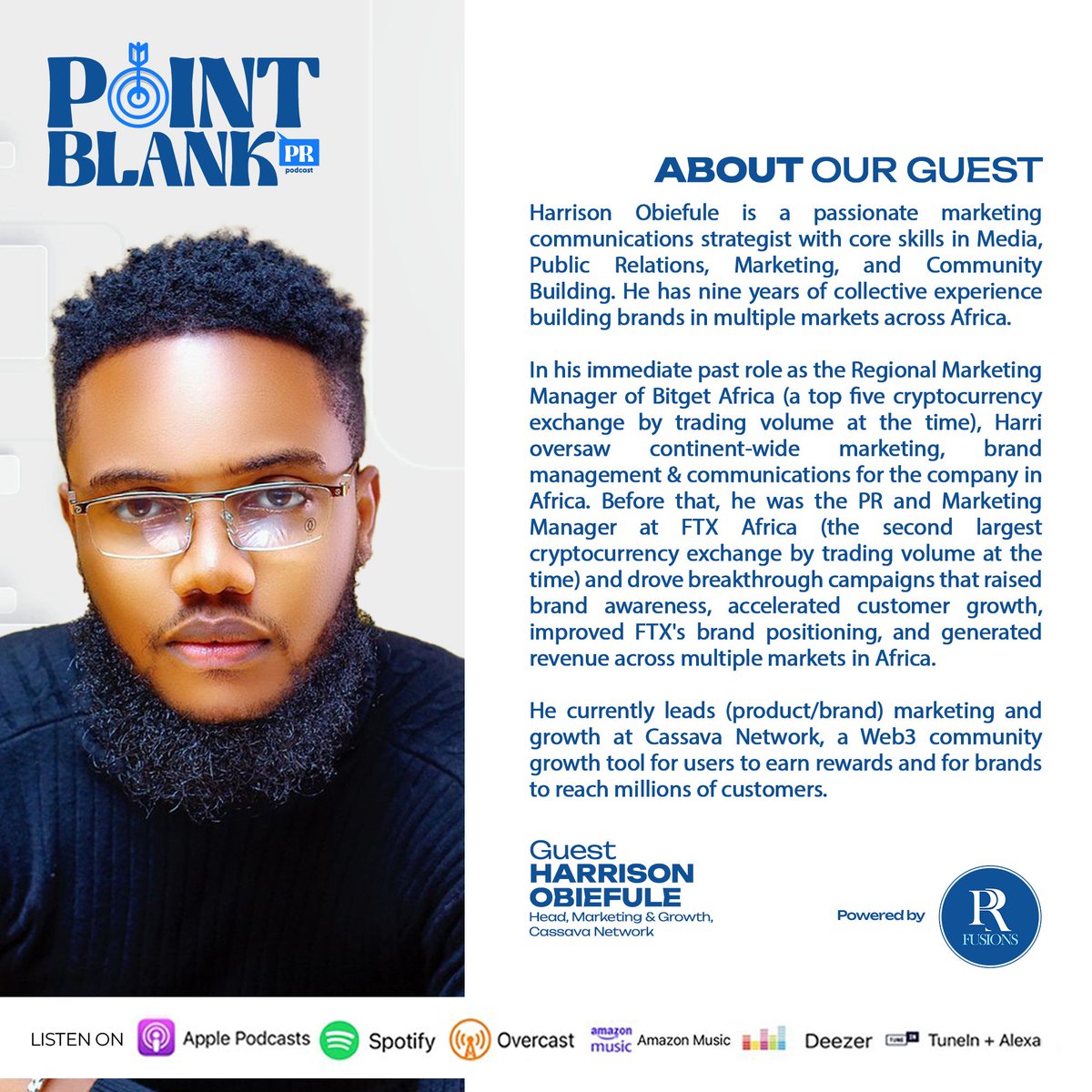 PointBlank PR podcast tweet media