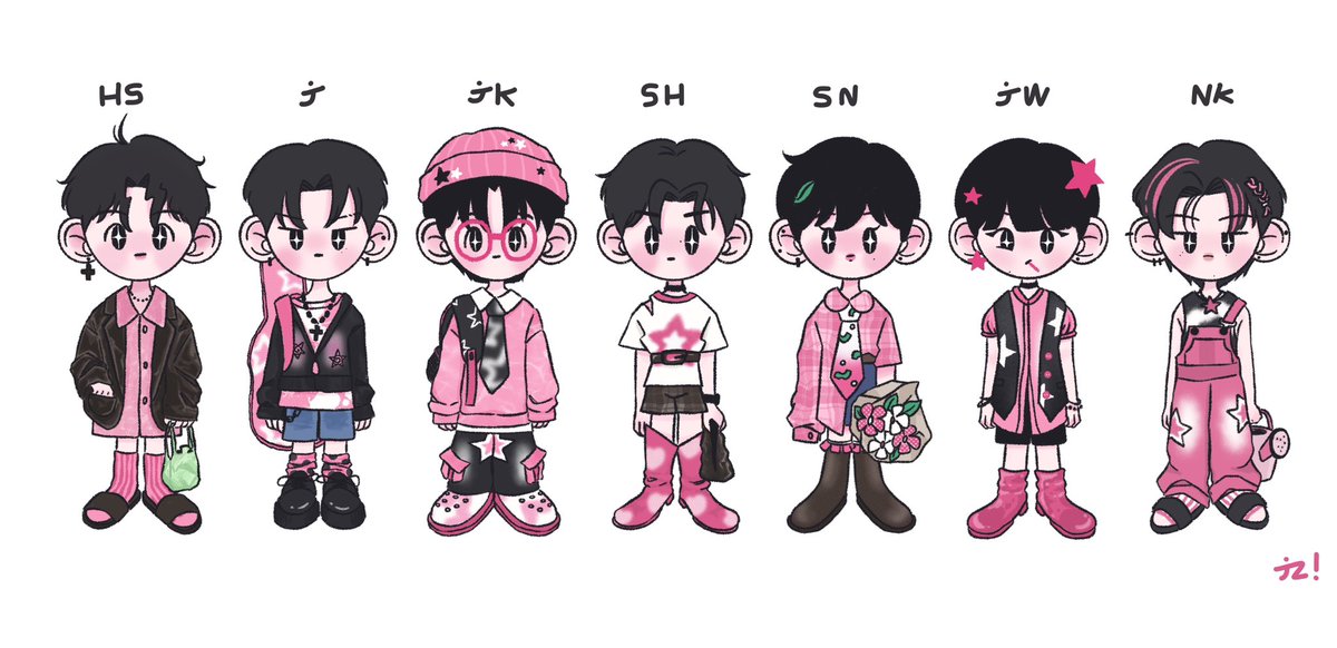 jungwonza's tweet photo. 💗💕💖💞💓💘💝🌷🎀🐷👚👛🧞‍♀️🦩🎟️🩰🌸🎀#ENHYPENfanart #วาดรูปกับเอนจีน https://t.co/vLIPclaNCK