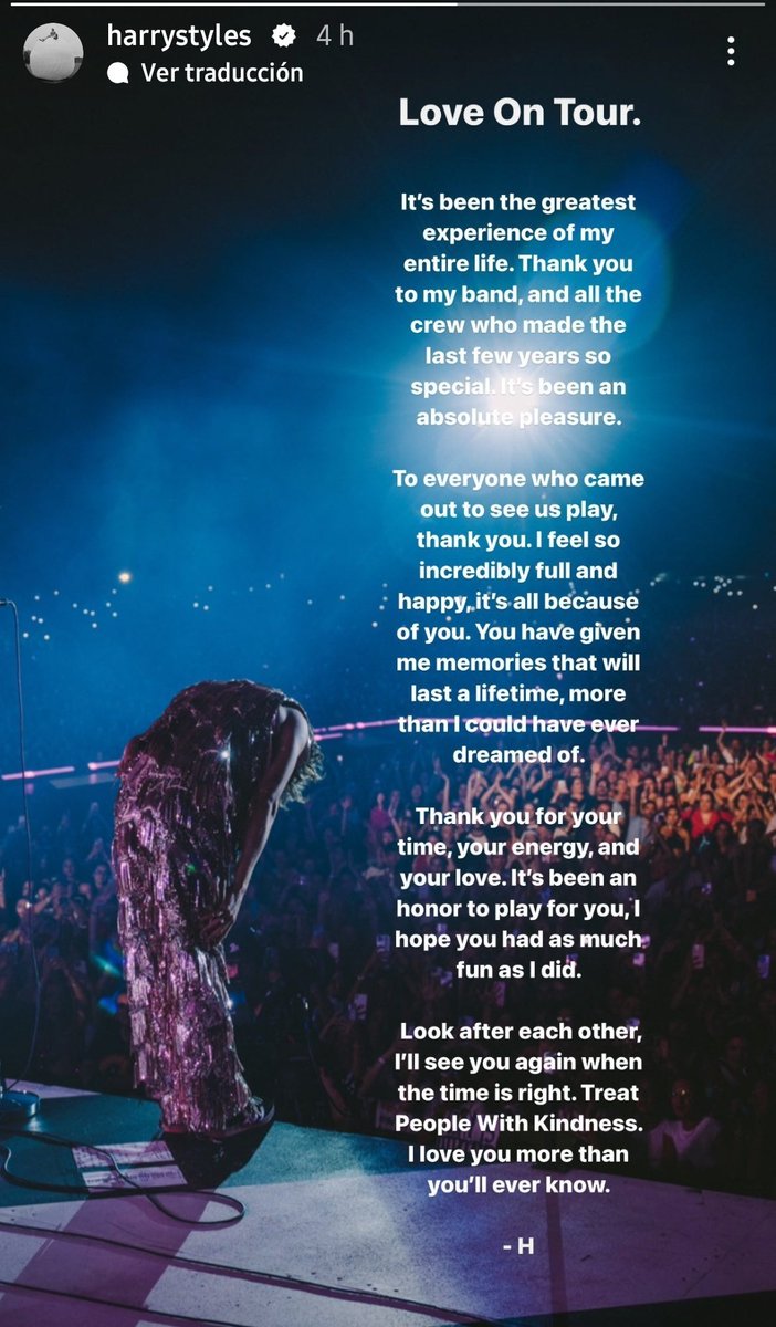 Goldenxperfect4's tweet photo. #LoveonTourForever gracias por todos estos años que nos has hecho muy feliz Harry, a ti y a toda toda tu banda, anda y descansa que aquí te estaré esperando, te amo siempre eres mi lugar seguro @Harry_Styles  ❤ https://t.co/17c71vfnzz