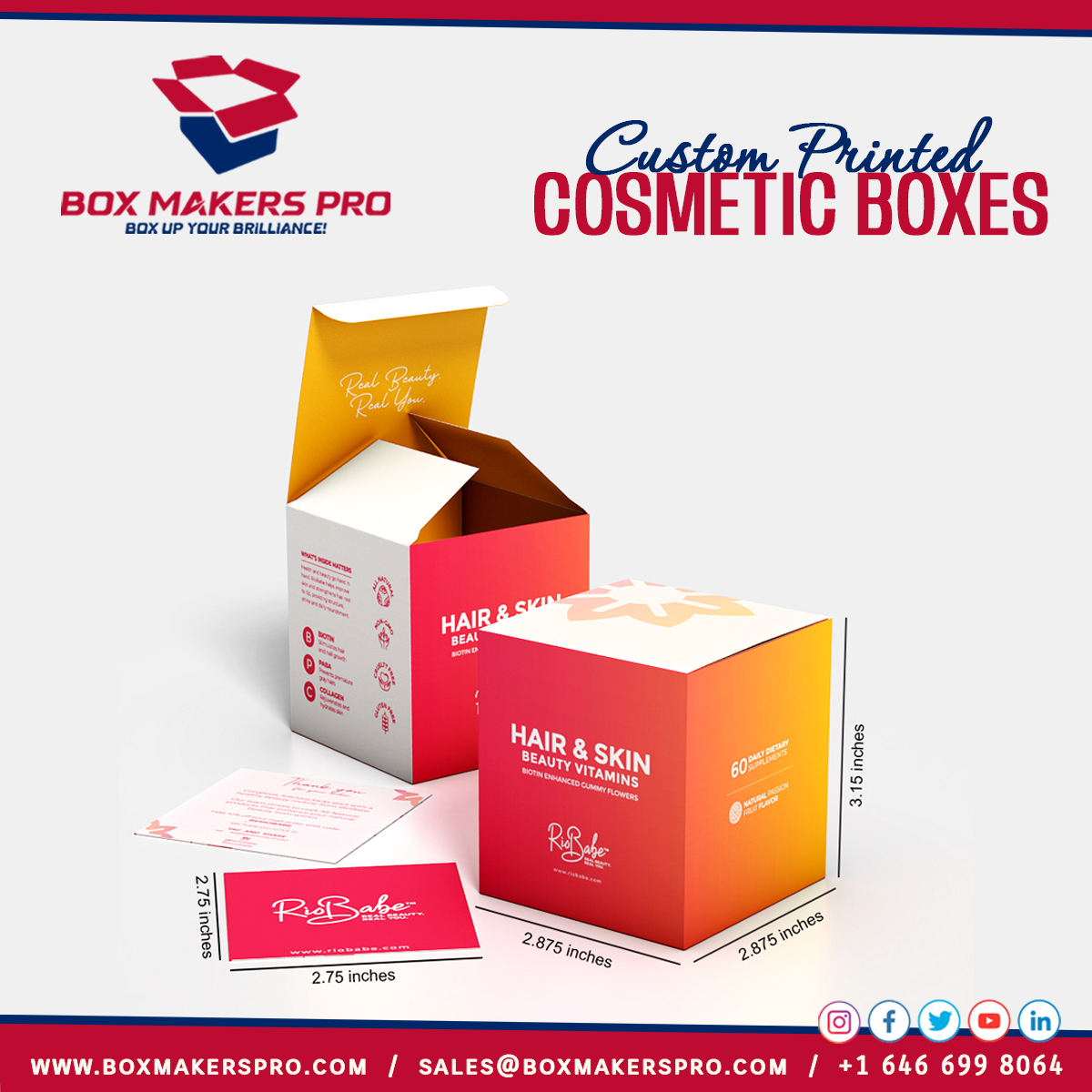 Looking to elevate your #cosmeticbrand to the next level? 🚀 Look no further! Introducing our stunning #CustomPrintedCosmeticBoxes  – the perfect fusion of style and functionality. 💄💼
.
.
#boxmakerspro  #CustomPrintedCosmeticBoxes