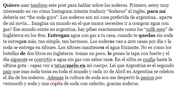 mi alumno inglés de viaje en arg fascinado con los soderos: