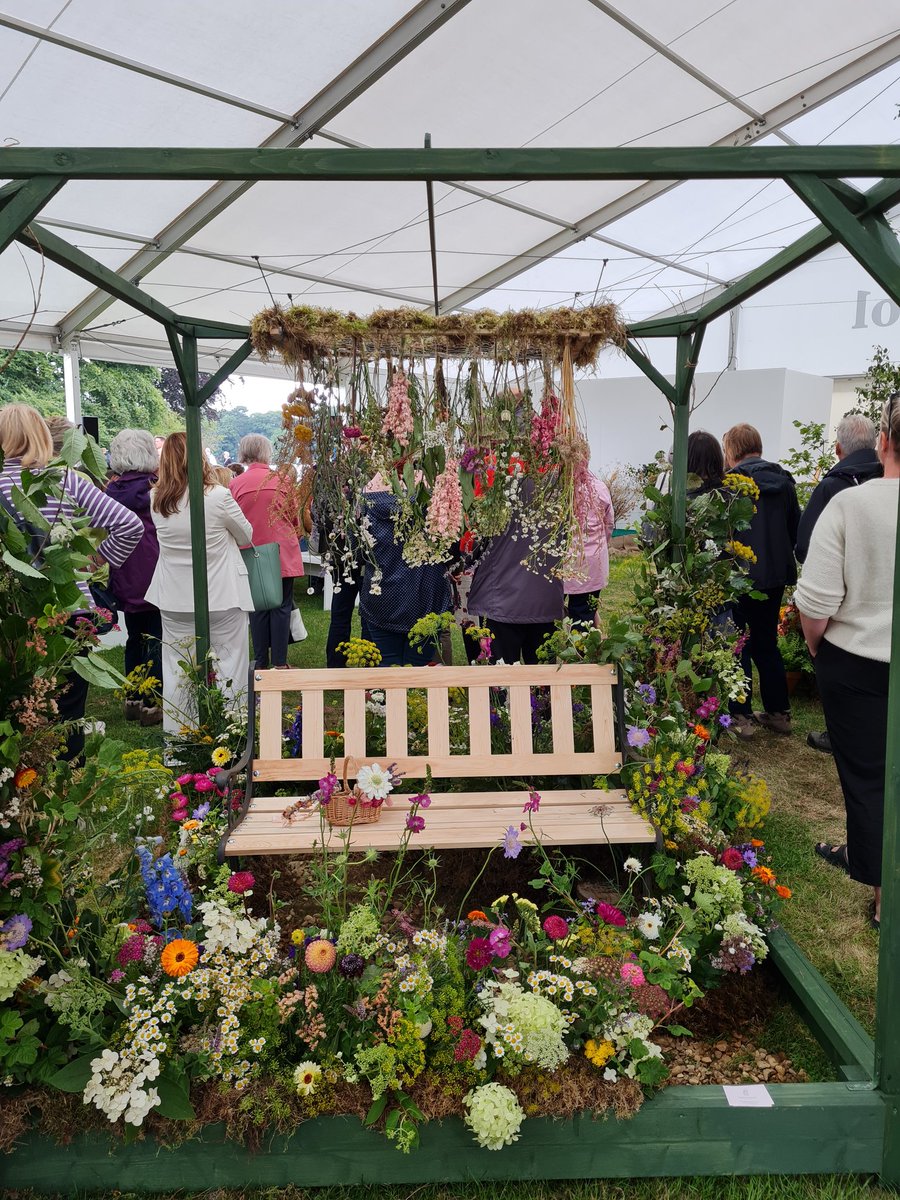 @howarthtimber thanks to your Northwich branch for supplying the wood for this installation at the Tatton Flower Show