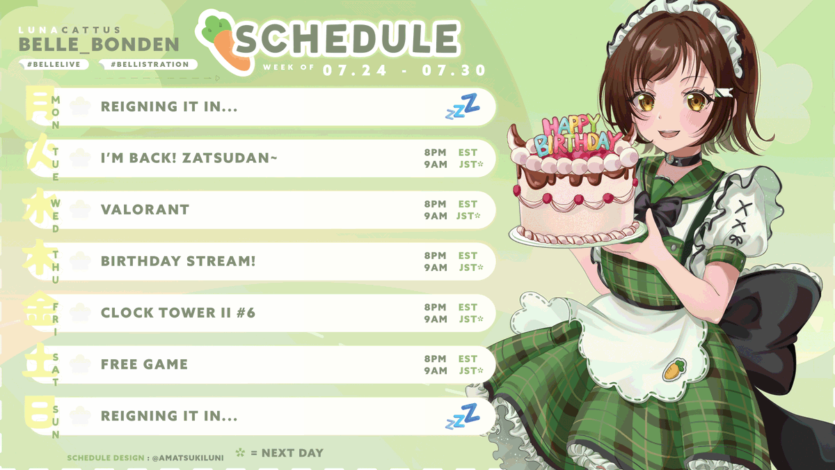 Belle_bondEN's tweet photo. 🌻 STREAMS WEEK 07.24 - 07.30 🌻
TAGS
ART: #bellistration
NSFW: #bellussy
LIVE: #bellelive
PET PICS: #bellezoo
LINKS
YT: https://t.co/wLbR8RgQwE
THRONE: https://t.co/a9R4kLMvHW
MARSHMALLOW: https://t.co/qrLocWfG9S https://t.co/j3XsJzUjK9
