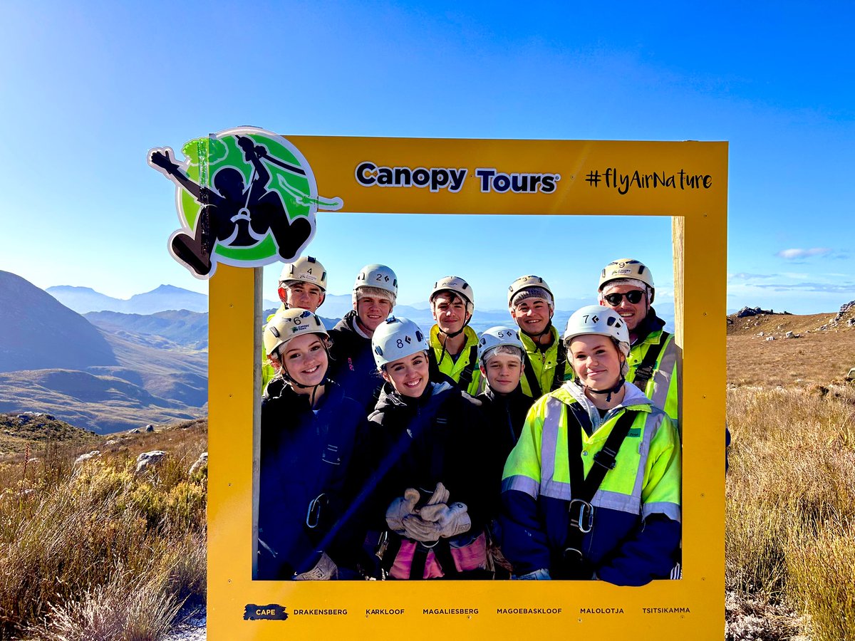 AoM_PE1's tweet photo. What. A. Day. 
4 hours of zip lining through the Hottentots Holland mountain range. Definitely a favourite for the pupils so far!🗻✅
@DT_AoMSchool @edwindoransport https://t.co/0ey4HTMcCn