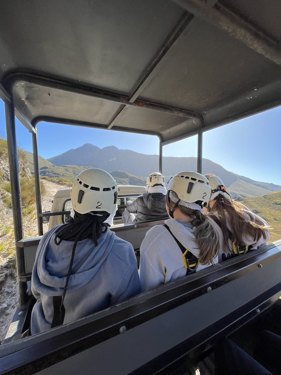 AoM_PE1's tweet photo. What. A. Day. 
4 hours of zip lining through the Hottentots Holland mountain range. Definitely a favourite for the pupils so far!🗻✅
@DT_AoMSchool @edwindoransport https://t.co/0ey4HTMcCn
