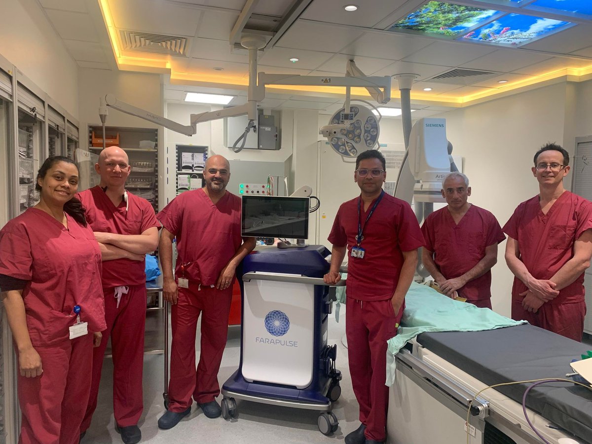 University Hospitals Dorset NHS Foundation Trust (@uhd_nhs) on Twitter photo Our cardiology team recently celebrated treating over 100 patients in under six months with revolutionary new technology for atrial fibrillation procedures. ⭐ <a href="/BSCCardiology/">BostonSci Cardiology</a> 's FARAPULSE technology cuts operation times by half.
Read more 👉 ow.ly/w8TV50Pjll4 Our cardiology team recently celebrated treating over 100 patients in under six months with revolutionary new technology for atrial fibrillation procedures. ⭐ <a href="/BSCCardiology/">BostonSci Cardiology</a> 's FARAPULSE technology cuts operation times by half.
Read more 👉 ow.ly/w8TV50Pjll4