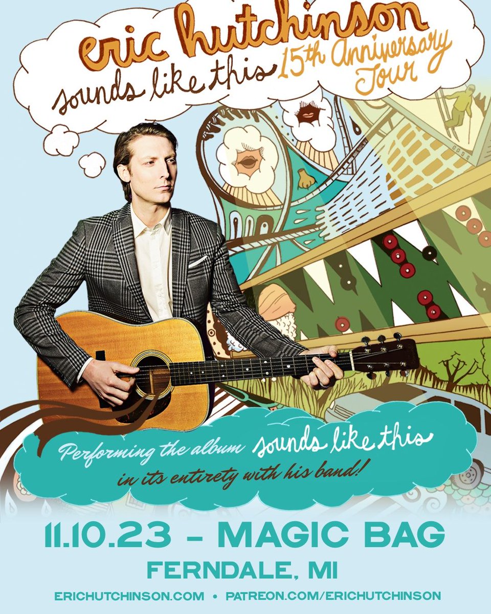 themagicbag's tweet photo. πΈOn sale now at the Magic BagπΈ
Eric Hutchinson @EricHutchinson
Fri, Nov. 10 | Tix: $30 adv. | 7 pm | All Ages
Ticket Link: https://t.co/CQ8JlTgpHh
#EricHutchinson #SoundsLikeThis
#Ferndale #15thAnniversaryTour
#TheMagicBag #TagTheBag https://t.co/HZzHbWuJ9u