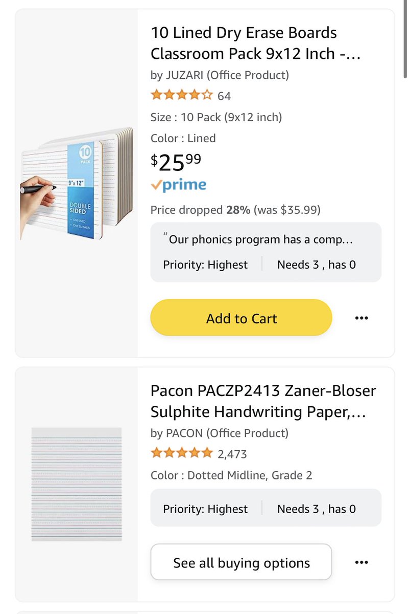 mrsbusk161's tweet photo. Hi Twitter Family, if you are able to help support my classroom I would love for you to consider a donation from my Amazon wishlist. Help us implement #scienceofreading with these supplies. #clearthelist #clearthelist2023 #ClearTheListChallenge https://t.co/H1XCnZoQgO https://t.co/8noXjU8REU