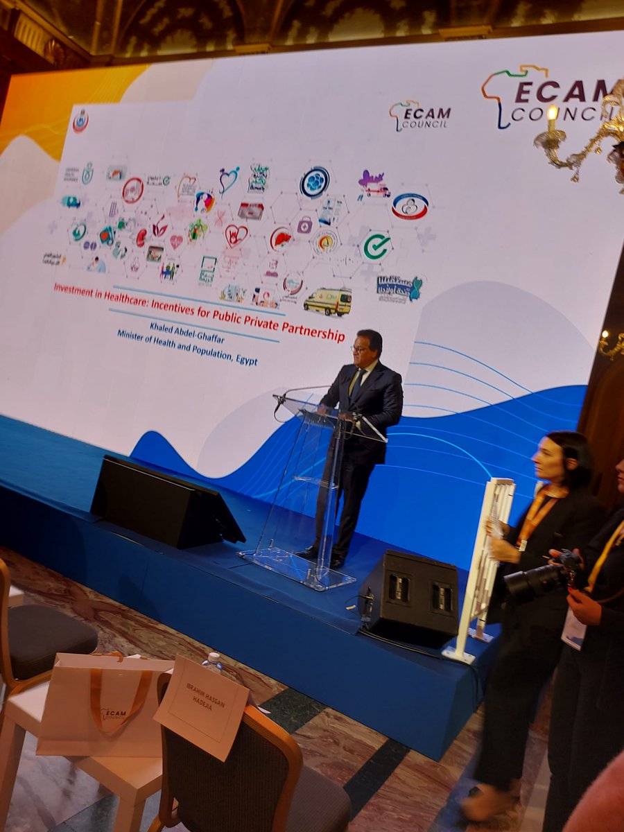Ambrosetti_'s tweet photo. Khaled Abdel Ghafar (Minister of Health and Population, Arab Republic of Egypt)
"The private sector has to engage in the health field. We managed as a government to improve our health expenditures over the years"
@EcamCouncil https://t.co/JlJX7BhMAi