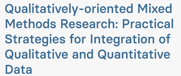#MixedMethodsResearch requires integration skills that place #qual & #quan knowledge in conversation & builds upon existing research skills in each realm. Today #CherylPoth explores perceived (and real) integration challenges when designing, executing, and disseminating #MMR