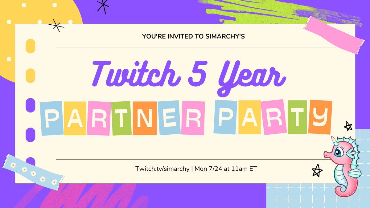 ✨LIVE NOW!!!✨

It's my 5 Year Twitch Partner Anniversary - Come celebrate with us in The Sims! We're building a party hall and inviting YOUR Sims to the party - Submit your Sim to the gallery with #simarchyparty for a chance to join in!! 💚 

Join: twitch.tv/simarchy