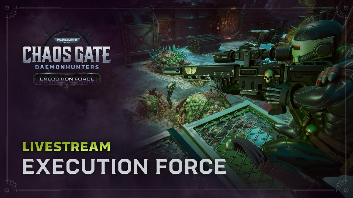 ChaosGate's tweet photo. πΊ We're going live on Twitch in one hour to get a full look at the #ExecutionForce DLC with the developers!
π https://t.co/npAMQDzCLc
Wishlist Now: https://t.co/wzSK59mEPW https://t.co/1CJFhgqeNC