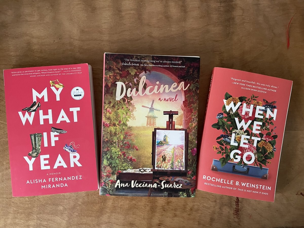 In keeping with the #Barbie craze, I searched for pink covers on my bookshelf. Happy that my #Dulcinea is in such pinkish glory with writerly friends. <a href="/rochwein/">Rochelle Weinstein</a> #alishafernandezmiranda <a href="/BlackstoneAudio/">Blackstone Publishing</a> @ZibbyBooks #historicalfiction #memoir