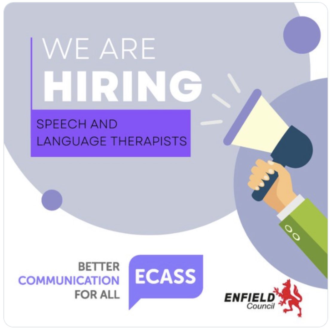 Come and join our Team here in @EnfieldCouncil with @EnfieldCASS🤗 An exciting opportunity to join an innovative education team delivering high quality SEND provision both at universal and statutory level for CYP with SLCN careers.enfield.gov.uk/Job/JobDetail?… #slcnjobs