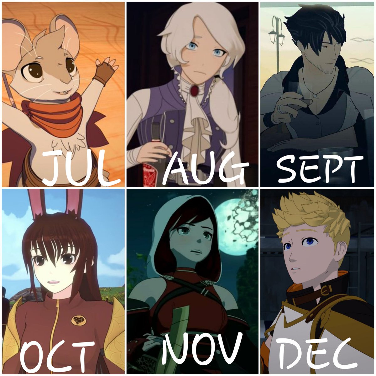 Red_fox_boy's tweet image. We back on this

Ur birth month=The RWBY character you get a hug from