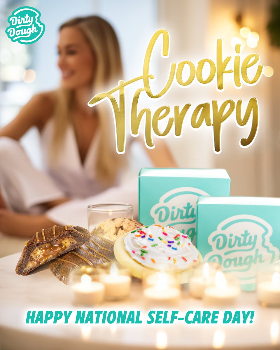 🌟 Happy National Self Care Day! 🌟 Today, it's all about treating yourself to some serious self-love, and what better way than savoring a mouthwatering Dirty Dough cookie! 🍪💕 #NationalSelfCareDay #TreatYourself #DirtyDoughLove #GuiltyPleasure #SweetTreats #CookieLovers