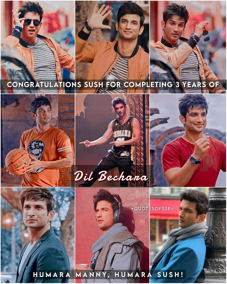 quotesofssr's tweet photo. #3yearsofdilbechara
#3yearsofmanny
Humara Manny..
Humara Sush❤💫🦋🌪♾
#sushantinourheartsforever #dilbechara
#justiceforsushantsinghrajput #globalprayers4ssr #ssr #Love4SSR https://t.co/EjaPS7npSL