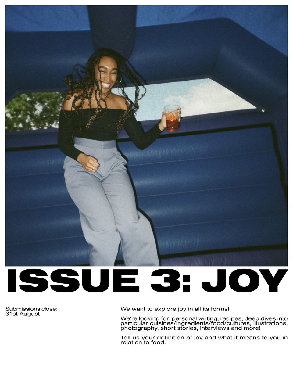 🪩ISSUE 3 SUBMISSIONS NOW OPEN!🪩

This year’s theme is ✨joy✨ and we want to hear from you!

We’re on the lookout for personal writing, recipes, deep dives, illustrations, photographs, short stories, interviews and more!

More info: chickenandbread.com/issue-3