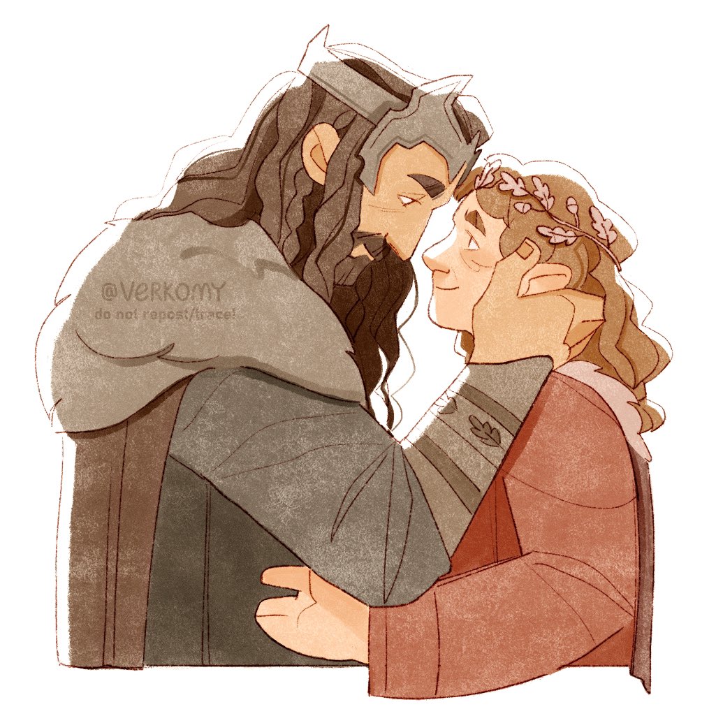 a tumblr request! king thorin and prince consort bilbo #bagginshield #thehobbit
