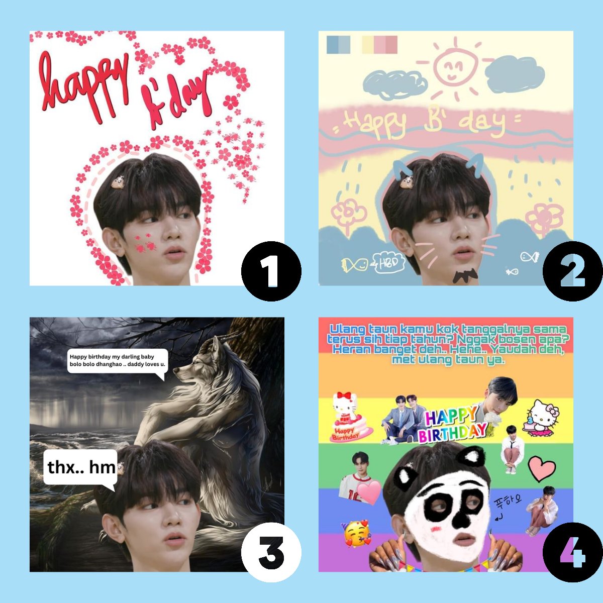 IntoZB1's tweet photo. @dhanghao {..} Behold, a challenge for you - guess who drew each picture! A fabulous grand prize awaits the master detective in you! Good luck, Sherlock Hao-lmes! Get your magnifying glass and let the riddle-solving fun begin 🕵️‍♂️🔍 https://t.co/qKn9fRYeOl