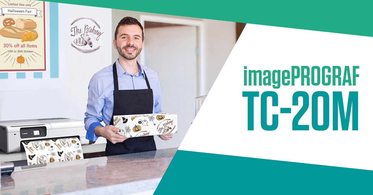 Der neue imagePROGRAF TC-20M ist der erste seiner Art mit einem A4-Flachbettscanner. Er ist ein kompakter Desktopdrucker - optimal für den Großformatdruck im Einzelhandel, im Bildungswesen und im Gastgewerbe.

Mehr erfahren: canon.sm/3KtnsTN