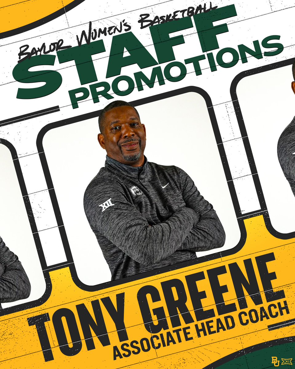 BaylorWBB's tweet photo. 📈 𝑬𝑳𝑬𝑽𝑨𝑻𝑬𝑫 📈

Head coach @NickiCollen has announced staff promotions!

🗞️ https://t.co/JZGjZvrs12

#SicEm | #GreaterThan https://t.co/0evLC3eC9t
