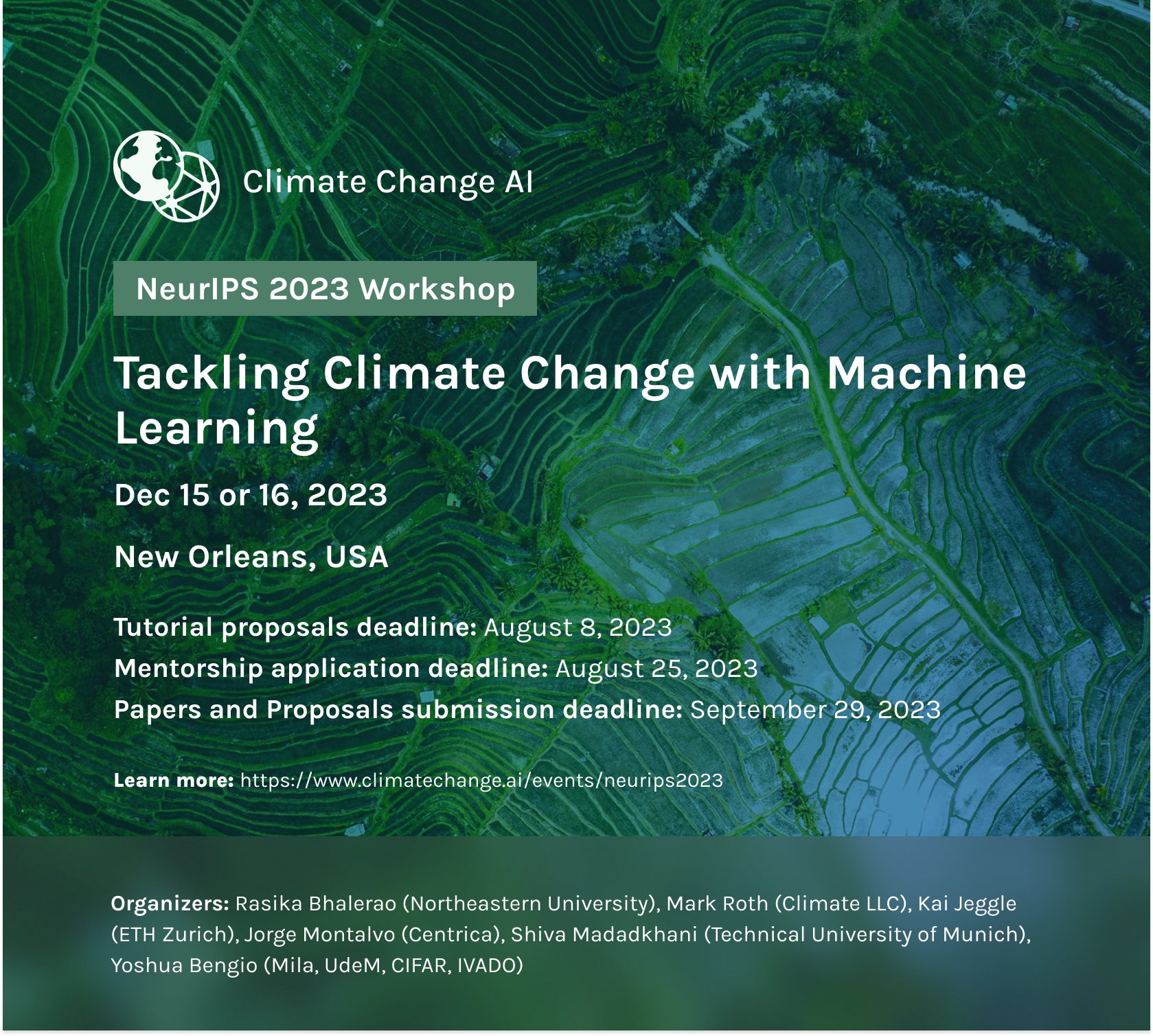 Climate Change AI on Twitter "We are delighted to invite submissions