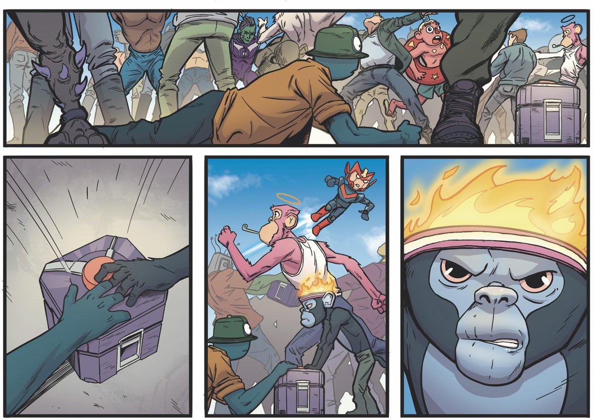 Degenerate Block Party issue #1 is now free to read!
degenerateblockparty.xyz

Featuring 
@huxbuilds 
@phibacka31 
<a href="/PerilliYuri/">snYper💀⭐</a> 
<a href="/KD_ELLIS/">KatDaddyLongStroke 🐸🟪</a> 

Colors 
<a href="/RodrigoOtaguro/">Rodrigo Otäguro</a>