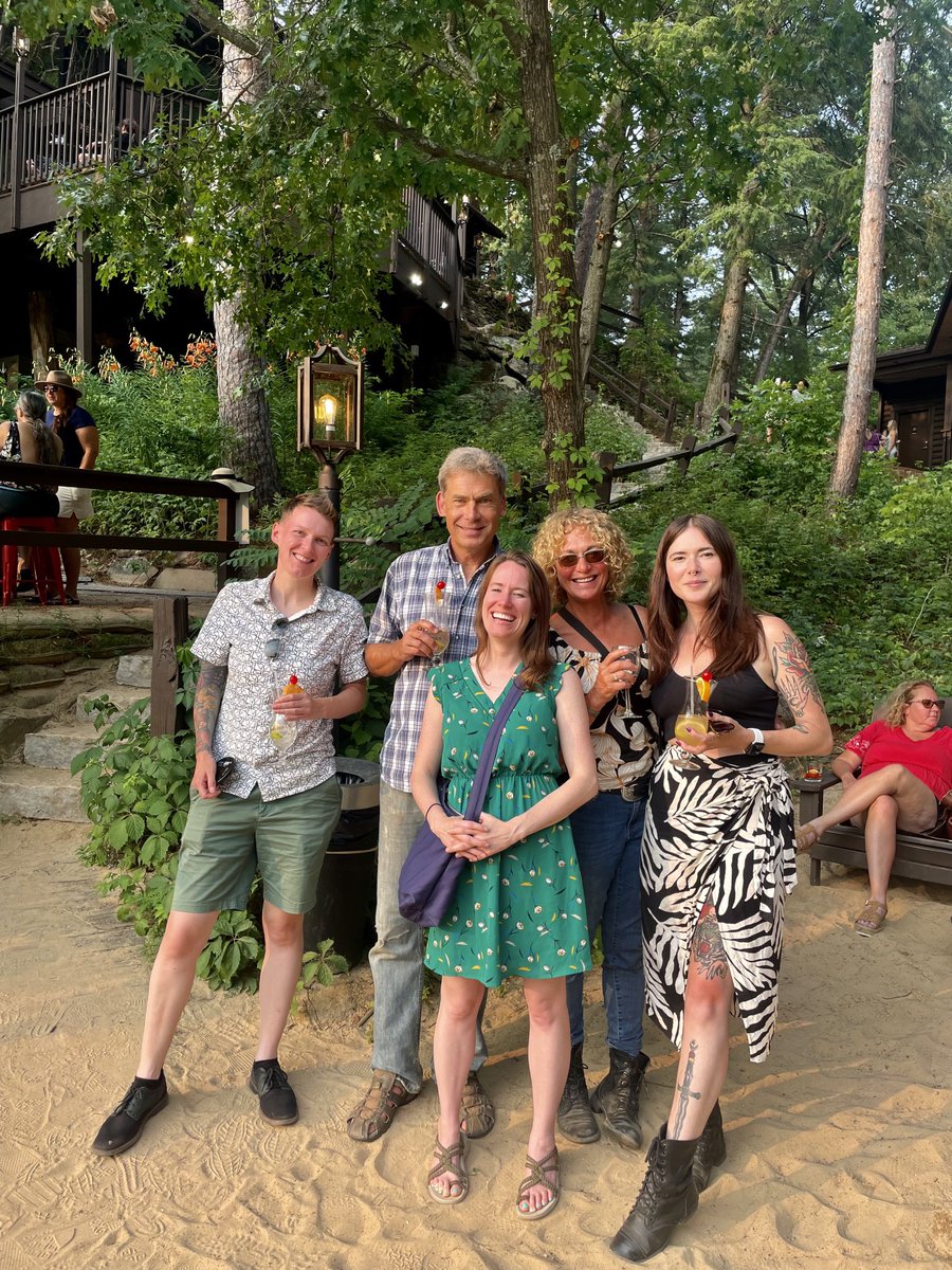 PaulaNiedenthal's tweet photo. Wildly good times with @TheMorgenroth, @teriakirby and @SaraBChadwick on the farm, at a supper club and on the Wisc Dells #ghostboat 👻👻 The good times and research discussions continue this week! @dellsboats @brauerlab1 https://t.co/BQUPgmT5f3