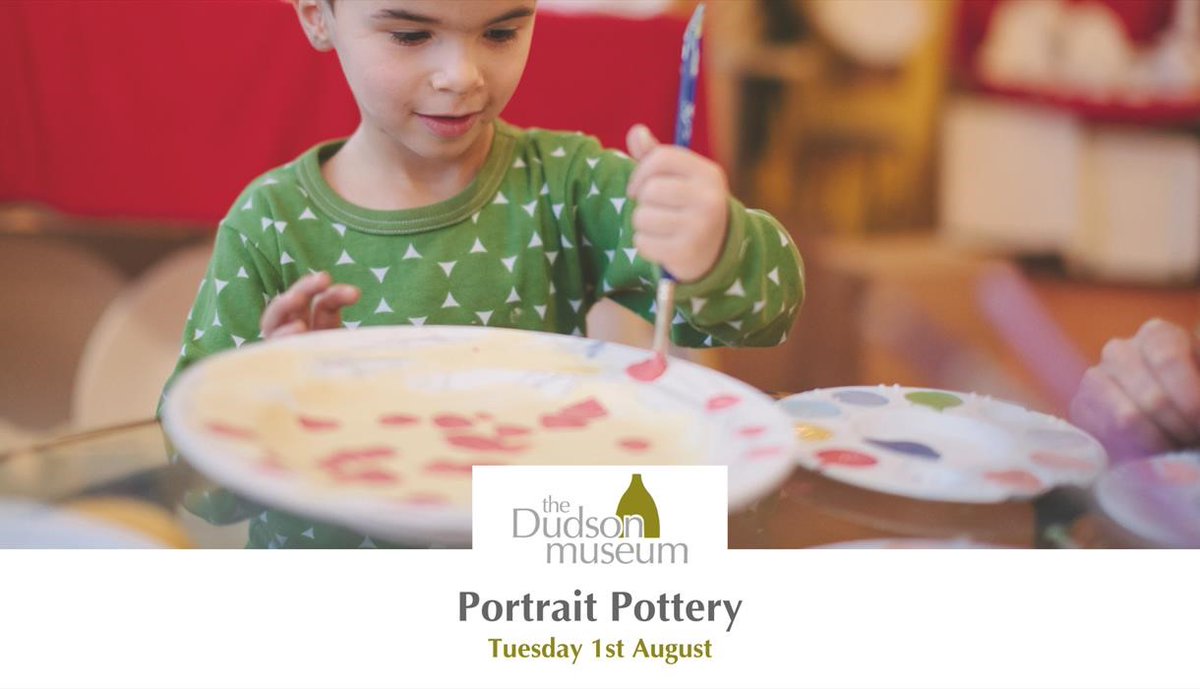 Get creative and enjoy a ceramic workshop session at the #DudsonMuseum this summer! 🎨

The Portrait Pottery session takes place on 1 August and you'll be able to create a masterpiece portrait on a plate. 

👉 visitstoke.co.uk/whats-on/portr…

#SummerinStoke #mystokestory