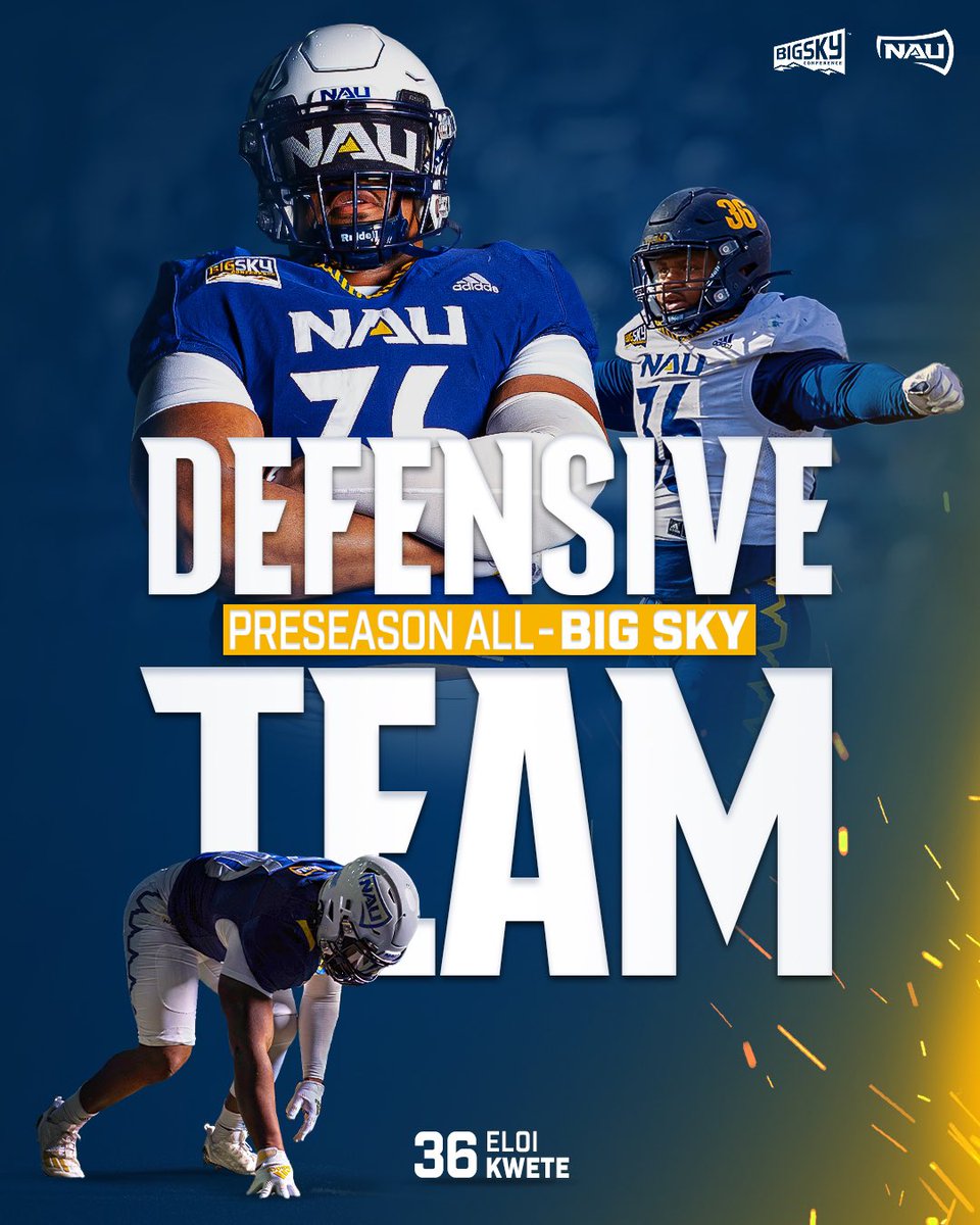 .<a href="/EloiKwete/">Eloi Kwete</a> reps the ‘Jacks on the Preseason <a href="/BigSkyFB/">Big Sky Football</a> Defensive team! 

🔗 shorturl.at/APQV7

#RaiseTheFlag | #CHOP