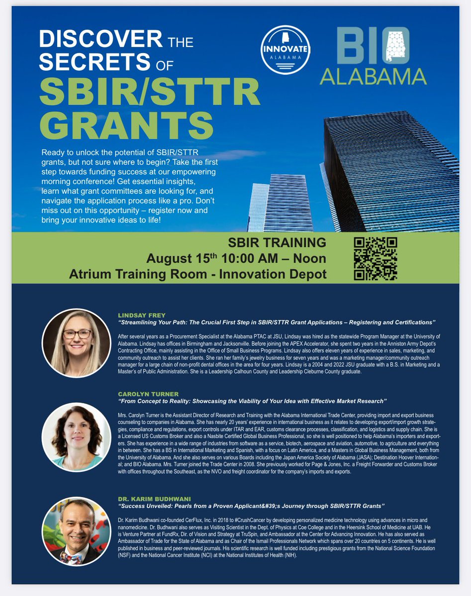 Great opportunity on SBIR/STTR in person training