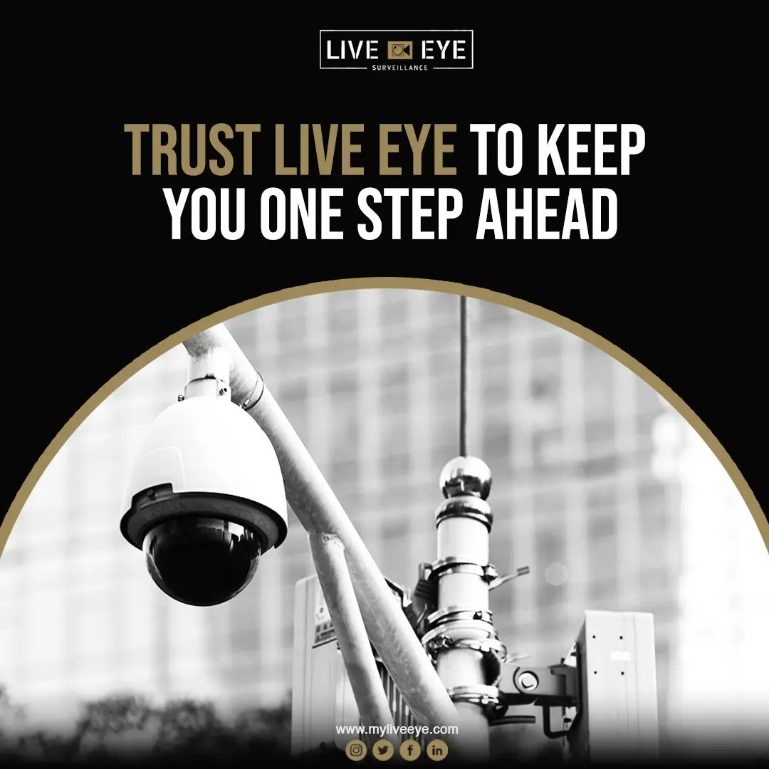 myliveeye's tweet photo. Trust Live Eye to be your security partner!
Follow the link to get customised Quote to Secure your Site https://t.co/0kFsaOLdPu 
#liveeye #CrimePrevention #StayVigilant #livesurveillance #SurveillanceSpecialists #SecureYourPremises #CustomizedSecurity #securitycamerasystem https://t.co/TJ9bzxFAny