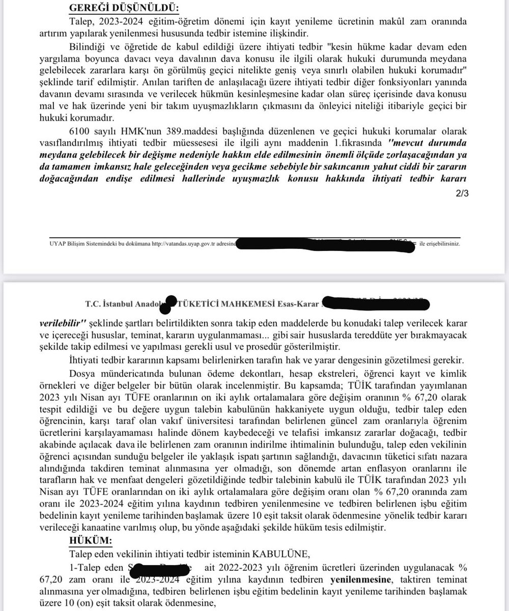 MBurakElcioglu's tweet photo. Bir süredir üniversite öğrencilerinin ve velilerin gündemini meşgul eden “üniversite ücretlerindeki fahiş zam” konusunda somut hukuki adımlar atarak aldığımız emsal kararlar neticesinde +++ #vakıfüniversiteleri #fahişzam #yüzde200zam #üniversitezam https://t.co/jZQWpmo4op