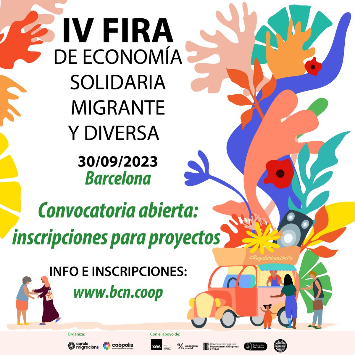 Espailatregua's tweet photo. #ATENCIÓN Abiertas inscripciones para la IV FIRA de ESS MIGRANTE Y DIVERSA!
¡No tardes! Inscripciones hasta el 15/09 aquí: https://t.co/DhUYaNJxFd
Dudas: firaessmigrant@bcn.coop
👉🏾Fira: 30/09 - Llotja de Sant Antoni ¡Compa, contamos contigo!
#ESSmigrante #ESSpopular #firaESSmigra https://t.co/xgDn7lD9jv