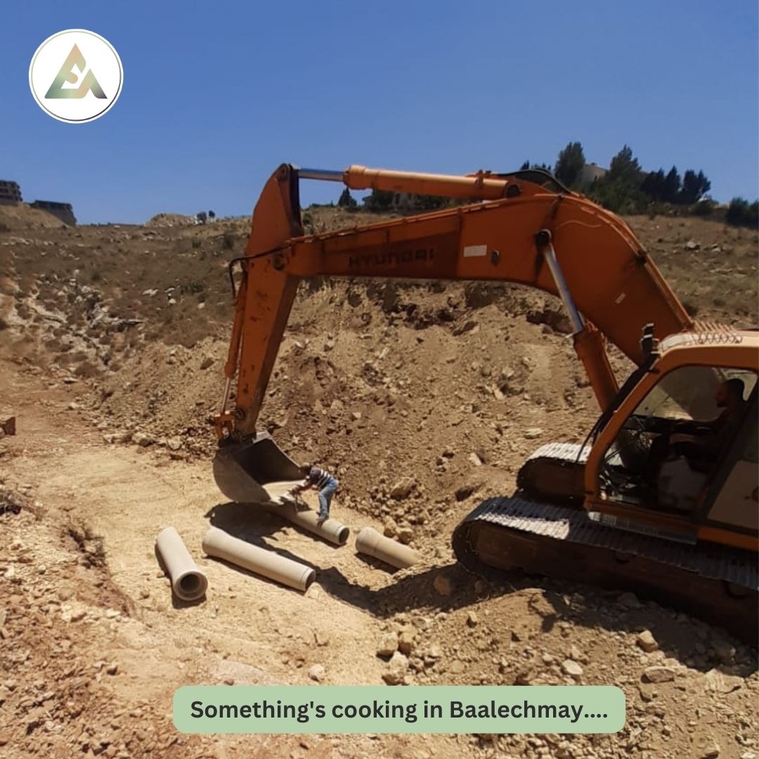 EnvironmentAcad's tweet photo. Work has started in Baalechmay! The land is being prepared for the installation of the solar water pumping system. This could not happen without the local community team’s extremely hard work, the constant support of the municipality, and the Japanese Embassy’s financial support. https://t.co/XTfrSncG9O