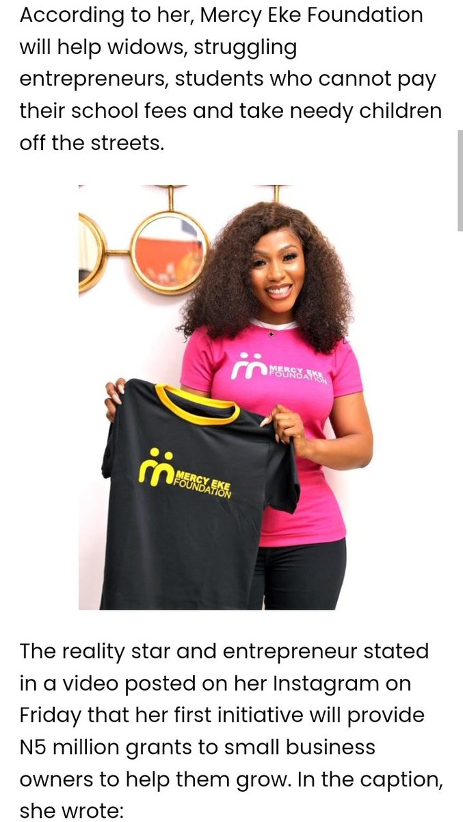 2 years after she won the show, Mercy Eke has been giving back to the widows, students, because that's who she is, her philanthropic works are not geared towards clout..she is real and I will support her to win the show. A giver is/should be D Ultimate Winner #BBNaijaAllStars