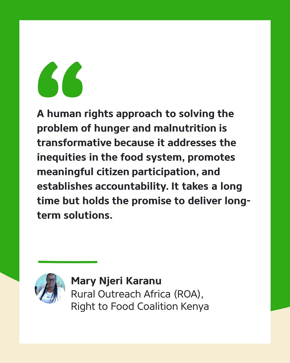 Welthungerhilfe's tweet photo. .@marynjerikaranu of @ROP_Africa calls for a human rights approach to solve the problem of #hunger & #malnutrition. Tomorrow, Mary is joining the discussion on the role of civil society actors and marginalized groups in @FoodSystems transformation at #UNFSS2023. https://t.co/Tk6qYbOCI8