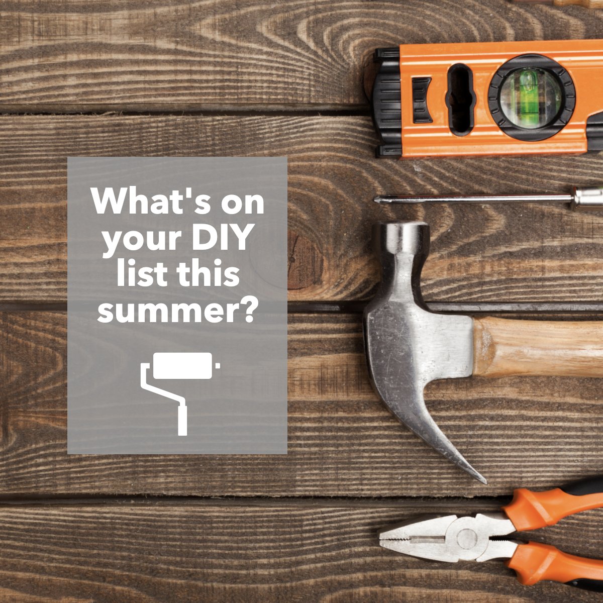 Tell us all about your summer projects ☀️! 

#question    #DIY    #DIYproject    #fixerupper    #tools

#soldcity #exprealty #homesinwaterloo #homesinkitchener #homesincambridge
