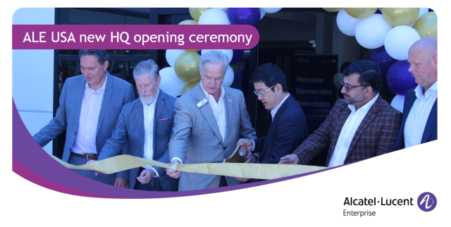 AstridKrupicka's tweet photo. @ALUEnterprise's new USA headquarters in Thousand Oaks, California, held its grand opening! Kevin McNamee, Thousand Oaks Mayor, along with ALE executives and employees, attended the inauguration celebration. #WhereEverythingConnects https://t.co/tzrijDNxsn https://t.co/90Vj8g68HH